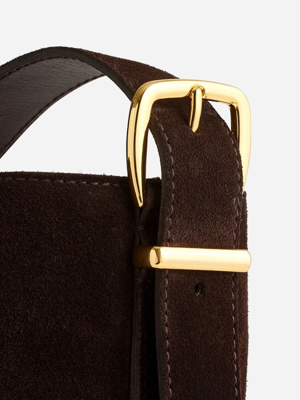 NEW Madewell The Essential Bucket Tote in Dark Carob Brown Suede NM988 $198 - Picture 3 of 13